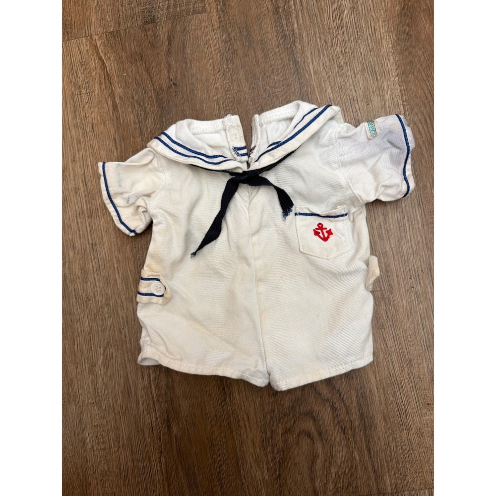 Vintage Cabbage Patch Kids Sailor Outfit White Blue Anchor Coleco 1980s